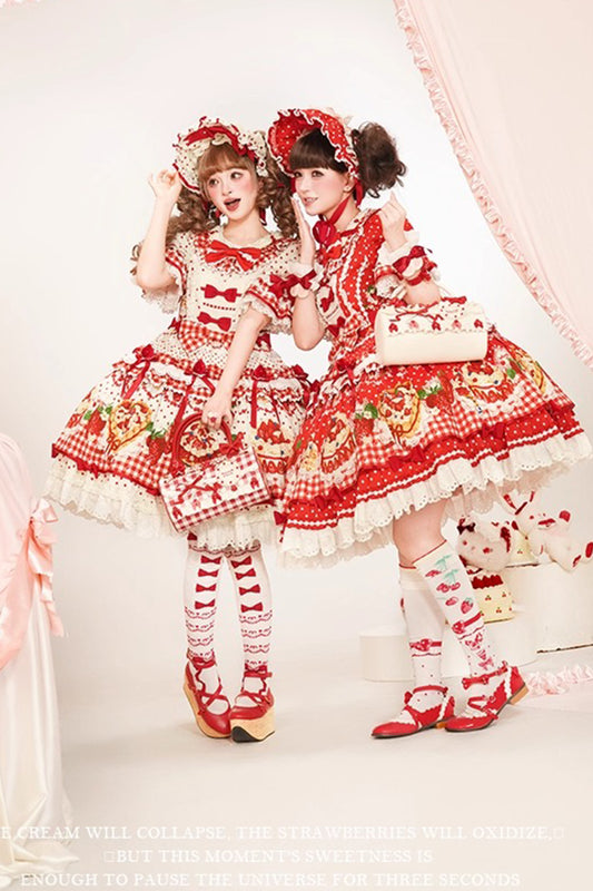 【受注予約~11/18】Strawberry Cake Illustration ワンピース(タイプ3)【花与珍珠匣】