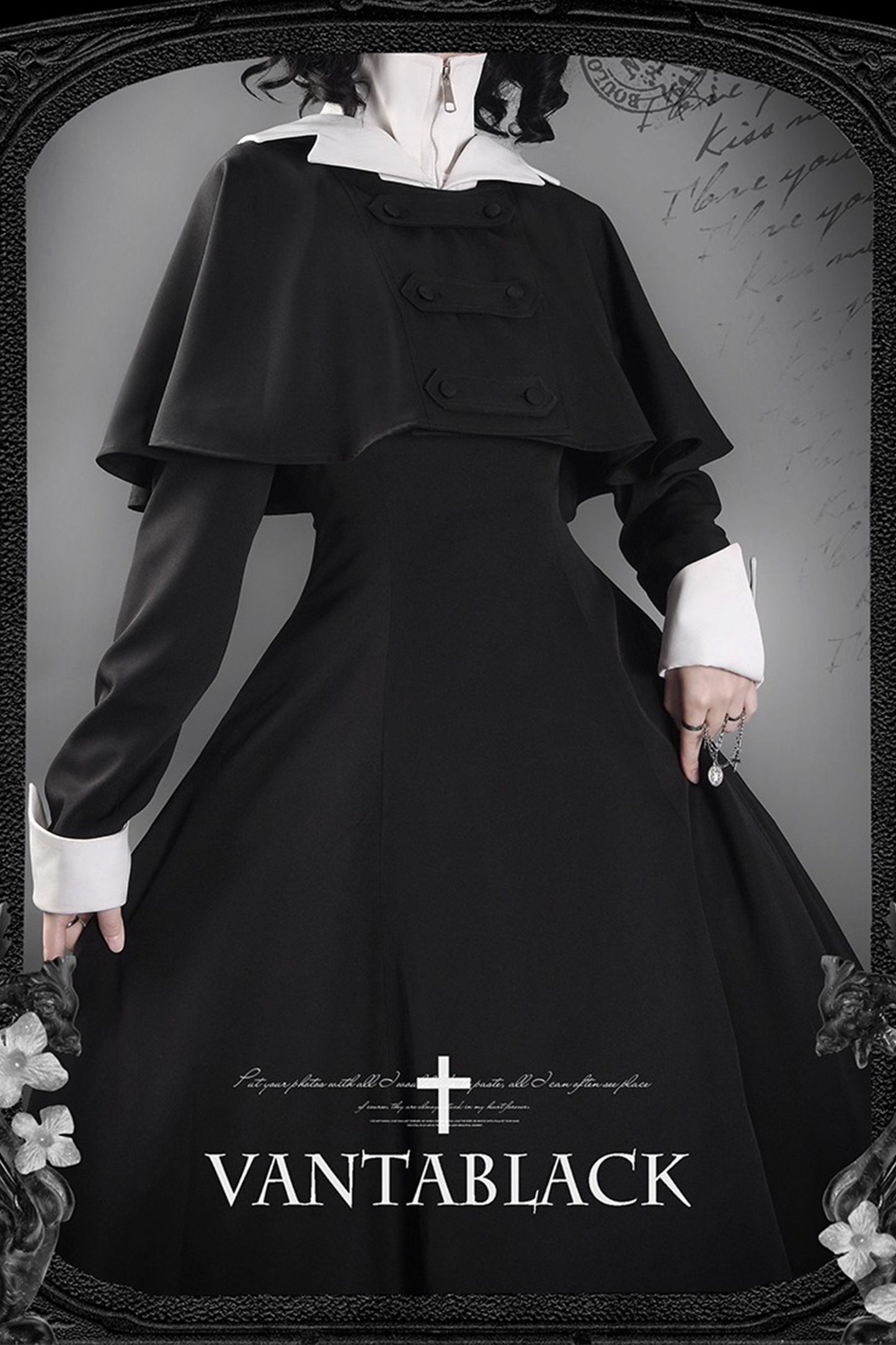 【受注予約~11/24】Priest-Sister ワンピース・ケープ【VantablackStudio】