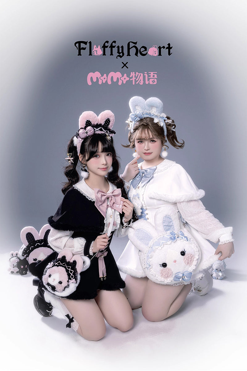 ふわふわファーセットアップ【Fluffy Heart×momo】