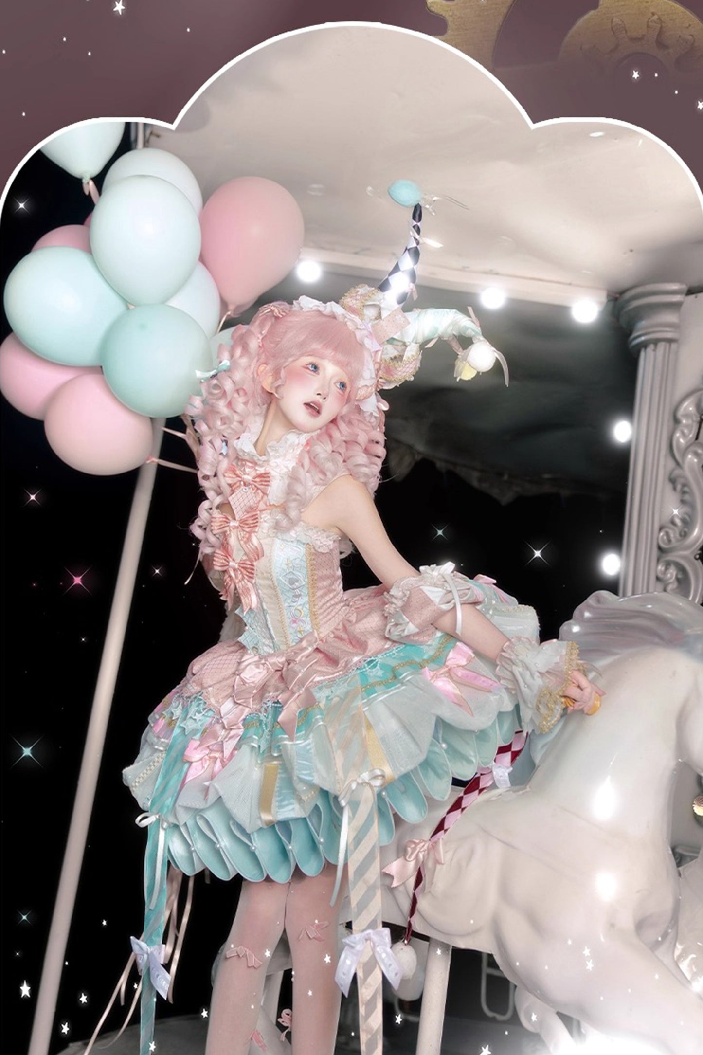 【受注予約~12/24】K.Q.Fサーカス団 フルセット(ミント×ピンク)【咩耶】