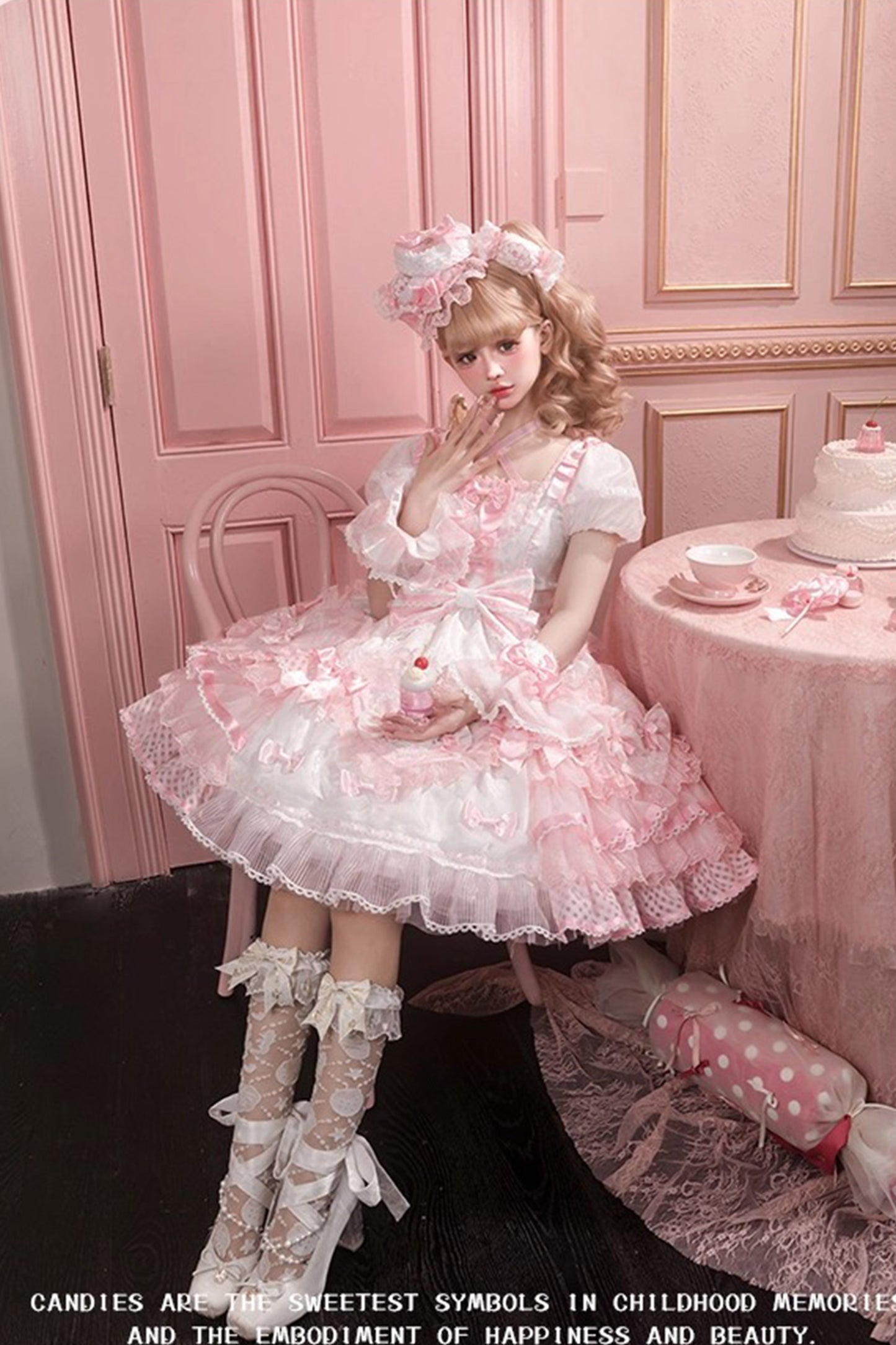 【受注予約~12/8】Candy Wrapper ワンピース【花与珍珠匣】