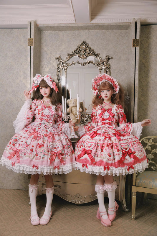 【受注予約~2/26】Strawberry Birthday Cake ワンピース・フルセット【Antique Doll】