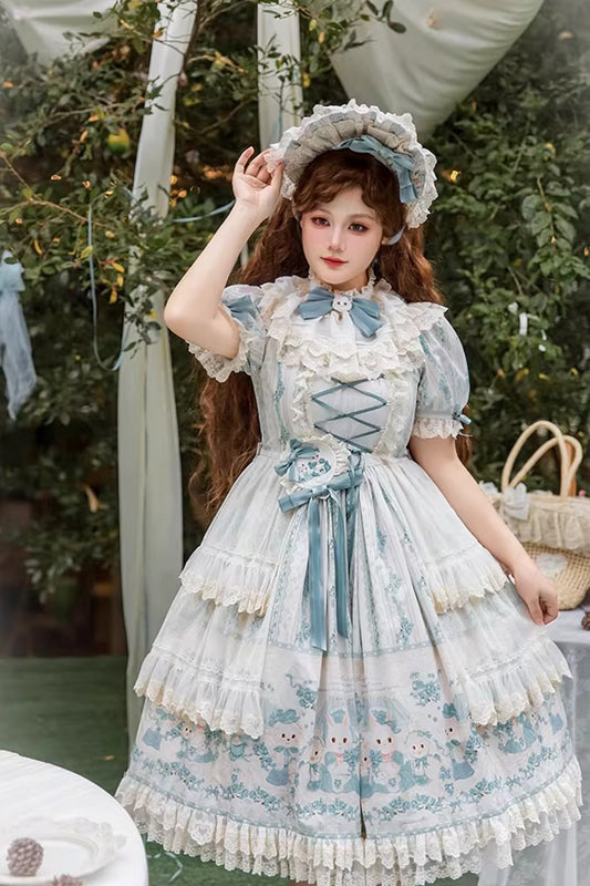 【受注予約~1/28】Retro Doll Garden ワンピース・ジャンパースカート【南笙阁】