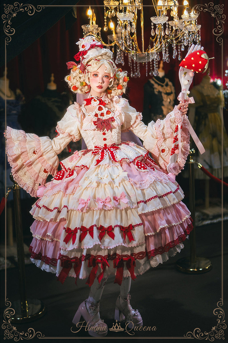 【受注予約~3/1】Strawberry Party ワンピース・ジャンパースカート【Hinana Queena】