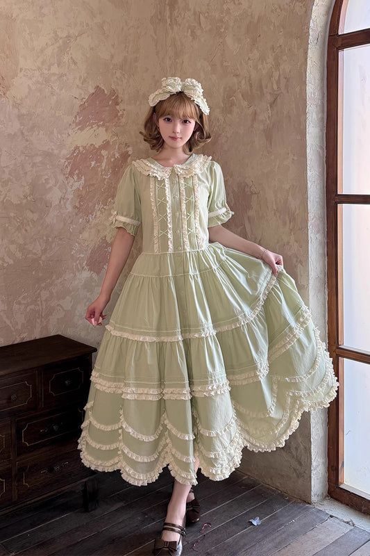 【受注予約~3/11】小花海 ワンピース (タイプ1)【暖屿洋装】