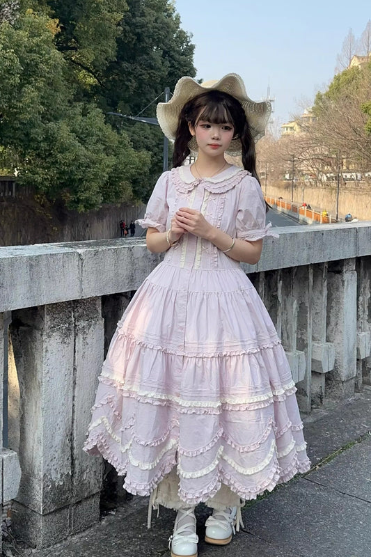 【受注予約~3/11】小花海 ワンピース (タイプ2)【暖屿洋装】