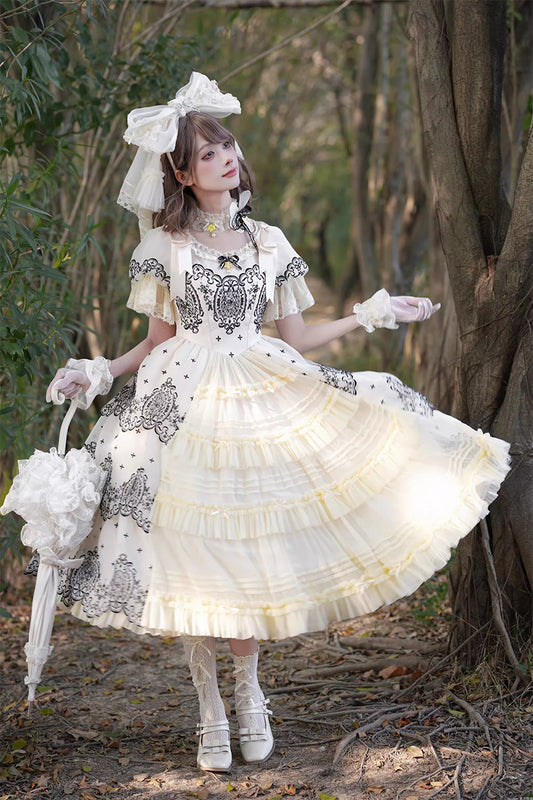 【受注予約~3/11】Butterfly Orchid Paper ワンピース【Unideer】