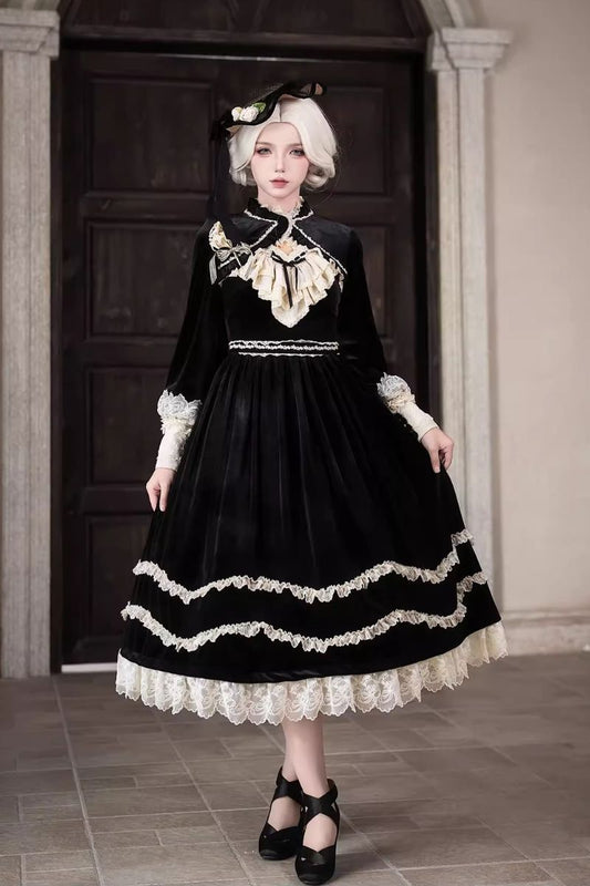 【受注予約~3/29】Half Thorn Garden ワンピース【晨雾与莺】