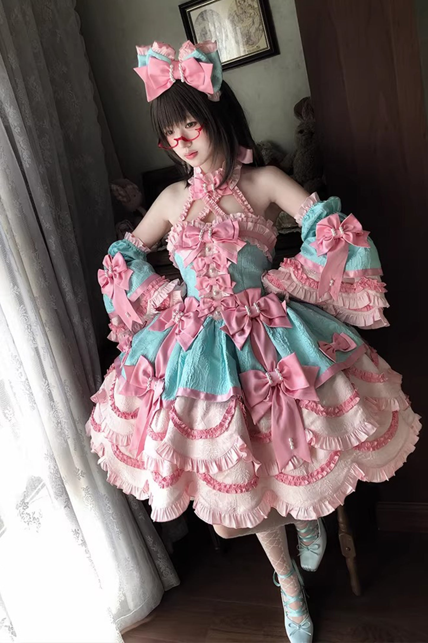 【受注予約~4/1】Sweetheart Petals ワンピース・付け袖【Alice Girl】