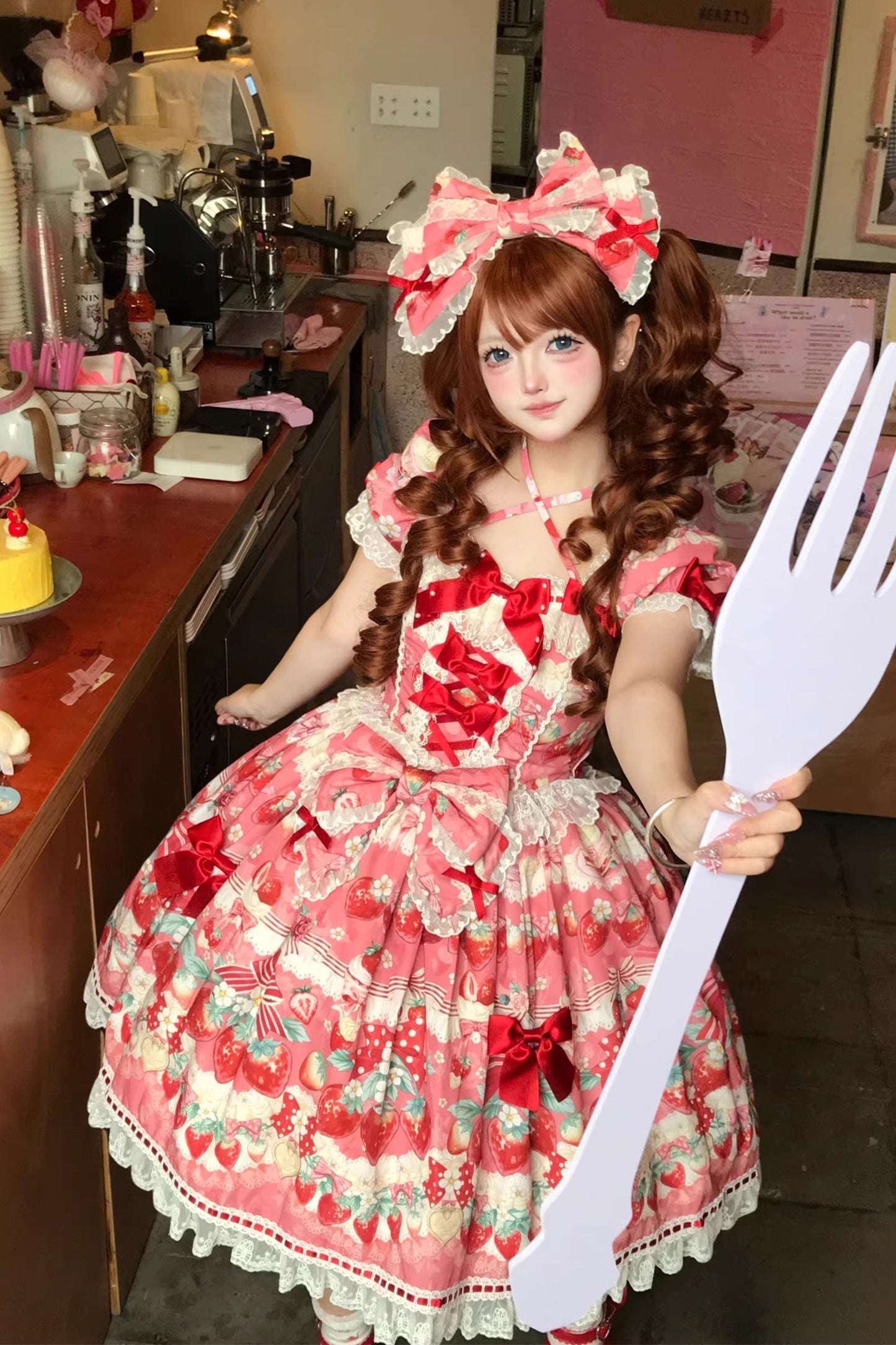 【受注予約~3/30】イチゴと花束 フルセット【Antique Doll】