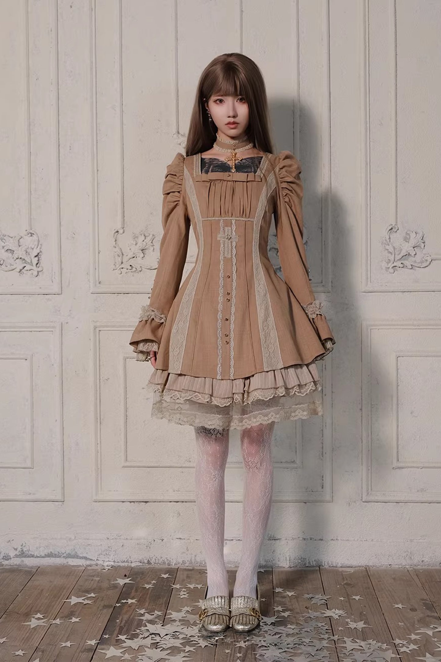 【受注予約~3/23】Embroidered Star ワンピース【魔女販售】