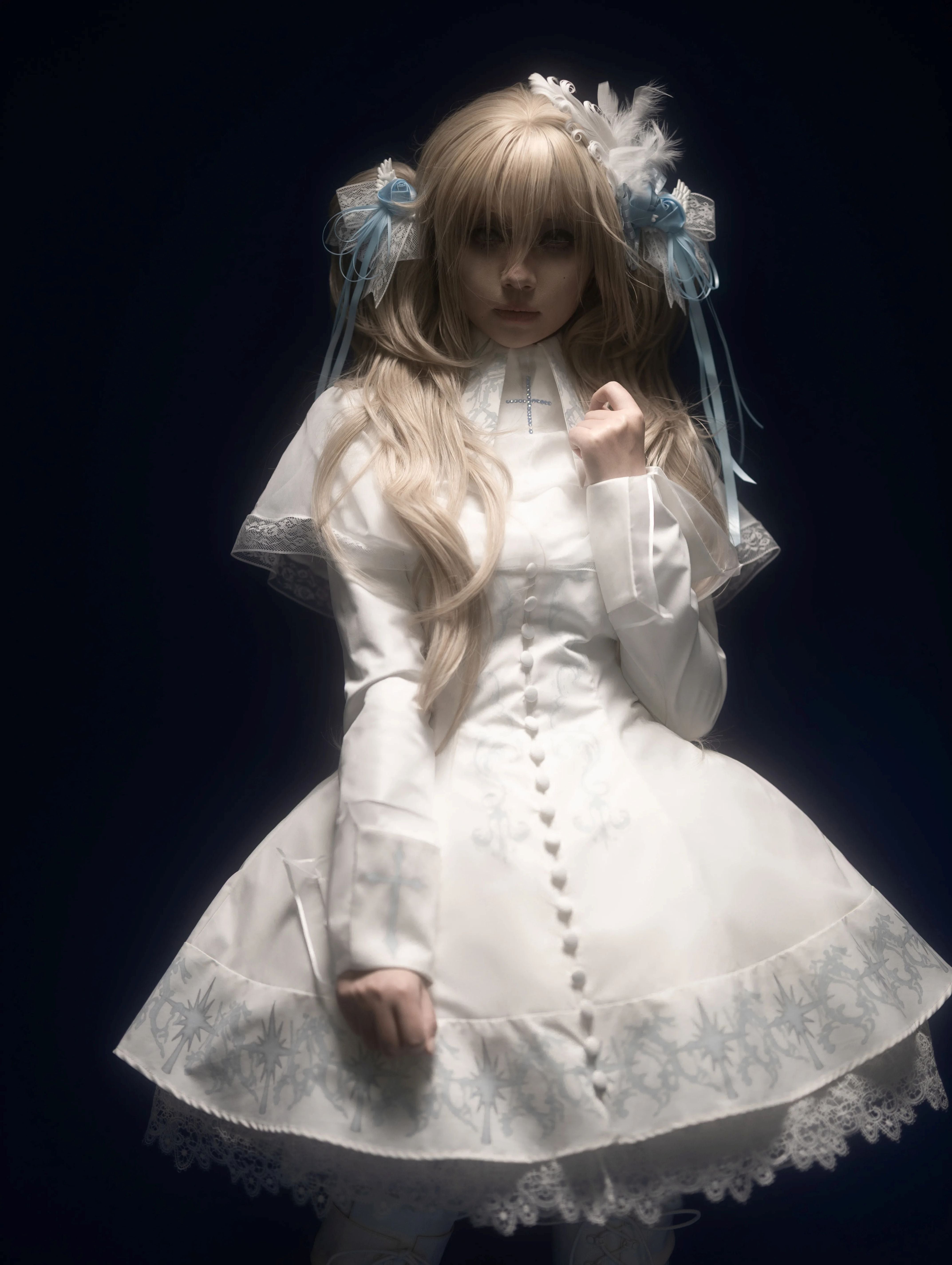 未使用！総シルク！息をのむ美しさのエレガントワンピース M〜L 天使懺悔室 ワンピース【PsycheManie】 – Epetice