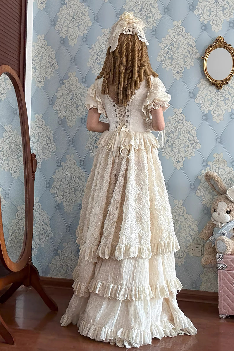 【受注予約~4/16】Lace Waltz × Apricot Waltz ワンピース・姫袖・フルセット【sedef】