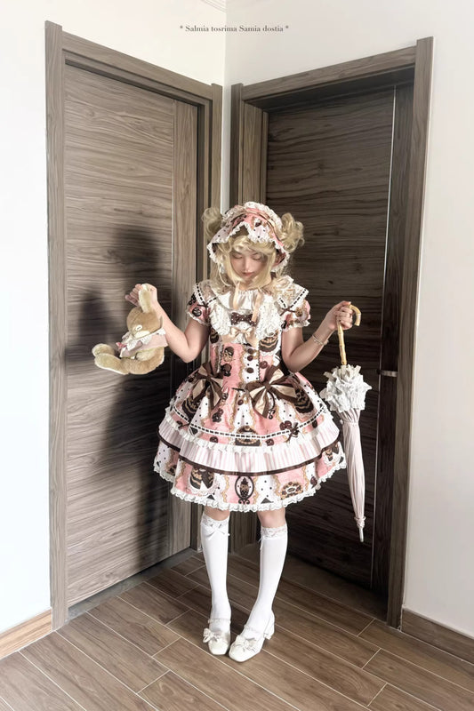 【受注予約~4/8】Cherry Doll ワンピース【babyblue】