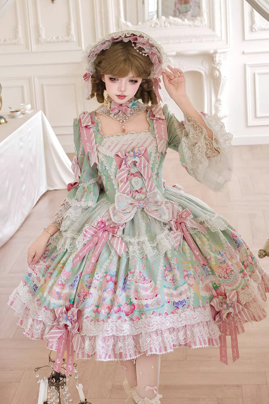 【受注予約~4/27】Pastel Macarons ワンピース(タイプ1)【双生小熊】