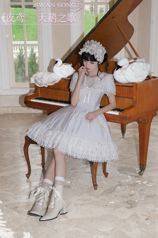 【受注予約~5/6】Swan Song ワンピース【iris de nuit】