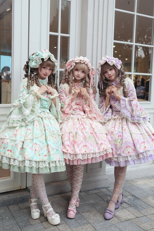 Lily Flower Wall ワンピース【Vivian】