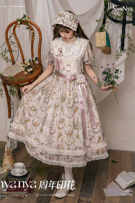 【受注予約~6/3】NyaNya Anniversary Print ワンピース【NyaNya】