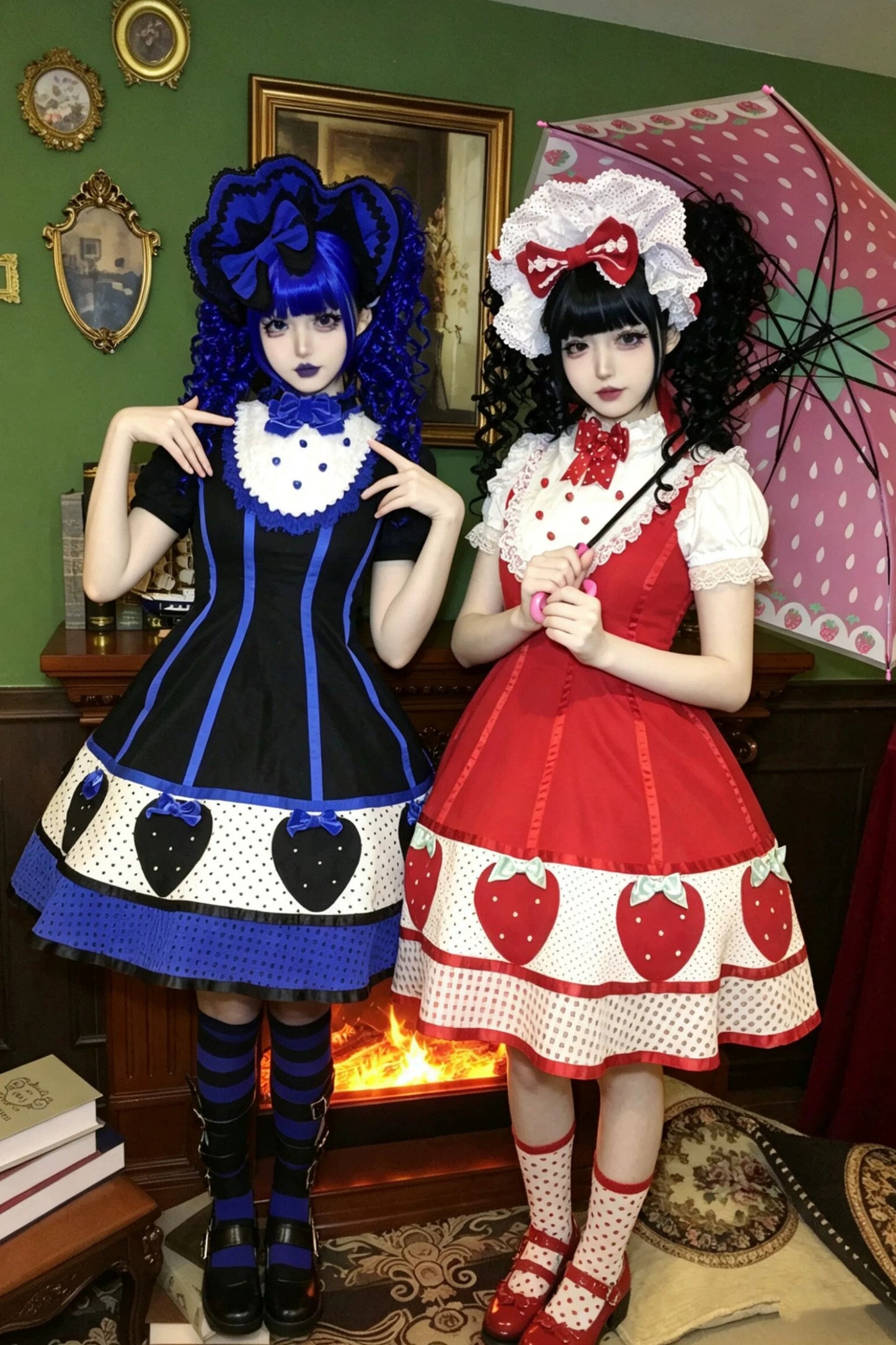 【受注予約~7/5】The Eccentric Strawberry Lady ワンピース【TaTaTa Lolita】
