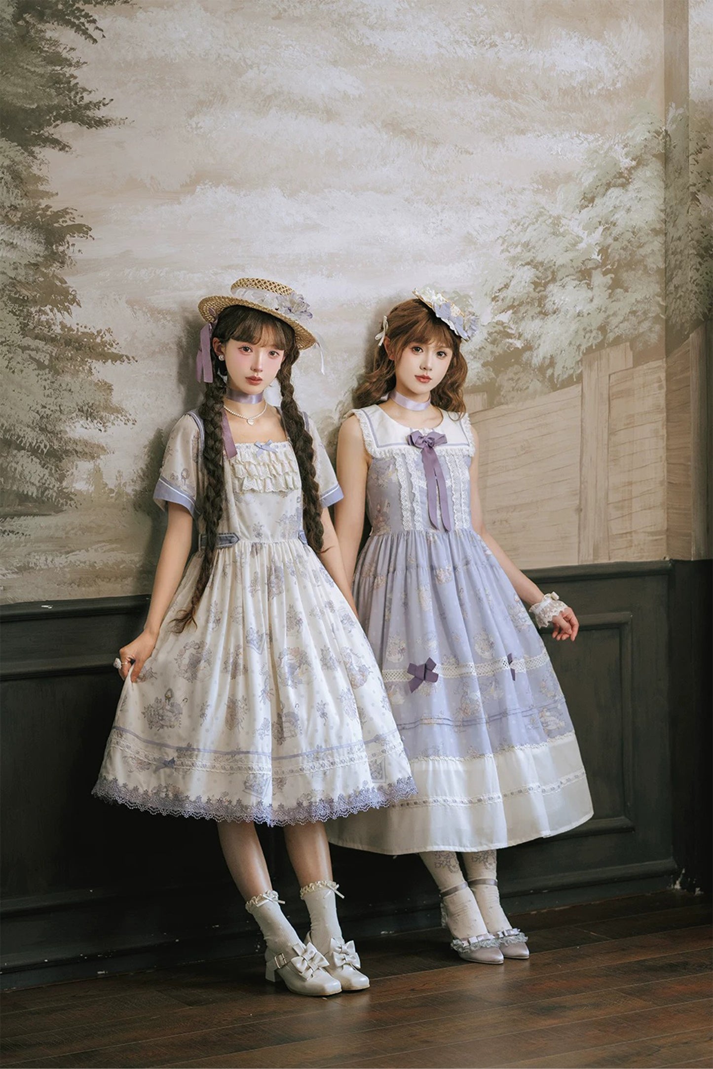 【受注予約~7/23】Little White Goose with Flowers ワンピース(タイプ1)【Miss Cube】