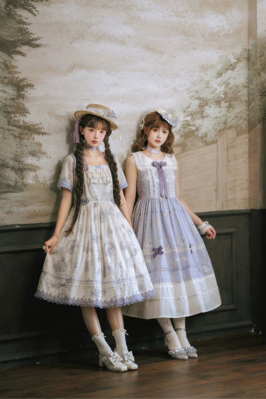 【受注予約~7/23】Little White Goose with Flowers ワンピース(タイプ1)【Miss Cube】