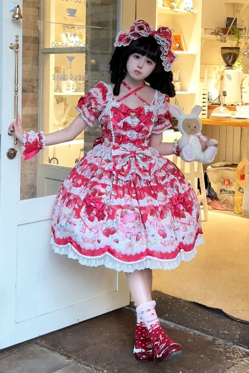 Strawberry Birthday Cake ワンピース・フルセット(半袖ver.)【Antique Doll】