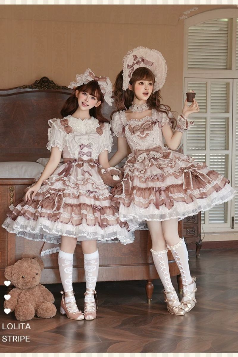 【受注予約~8/3】Striped Maiden ワンピース・ジャンパースカート・ブラウス【花与珍珠匣】