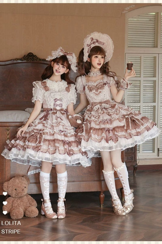 【受注予約~8/3】Striped Maiden ワンピース・ジャンパースカート・ブラウス【花与珍珠匣】