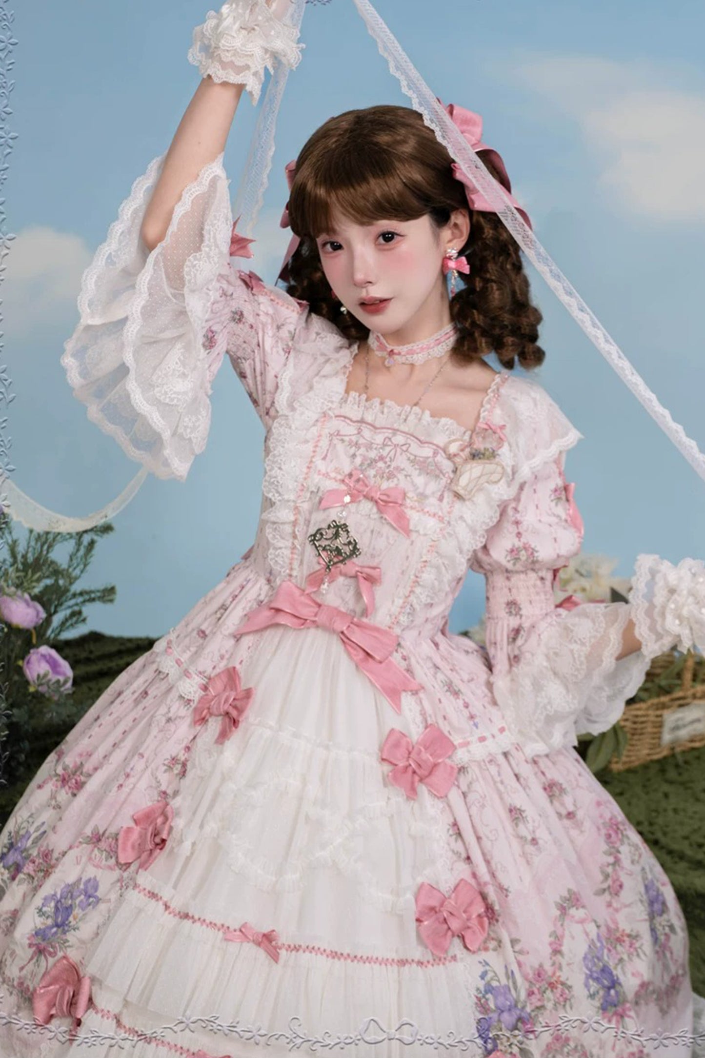 【受注予約~8/27】アイリスの花時計 ワンピース・ジャンパースカート【iris de nuit】