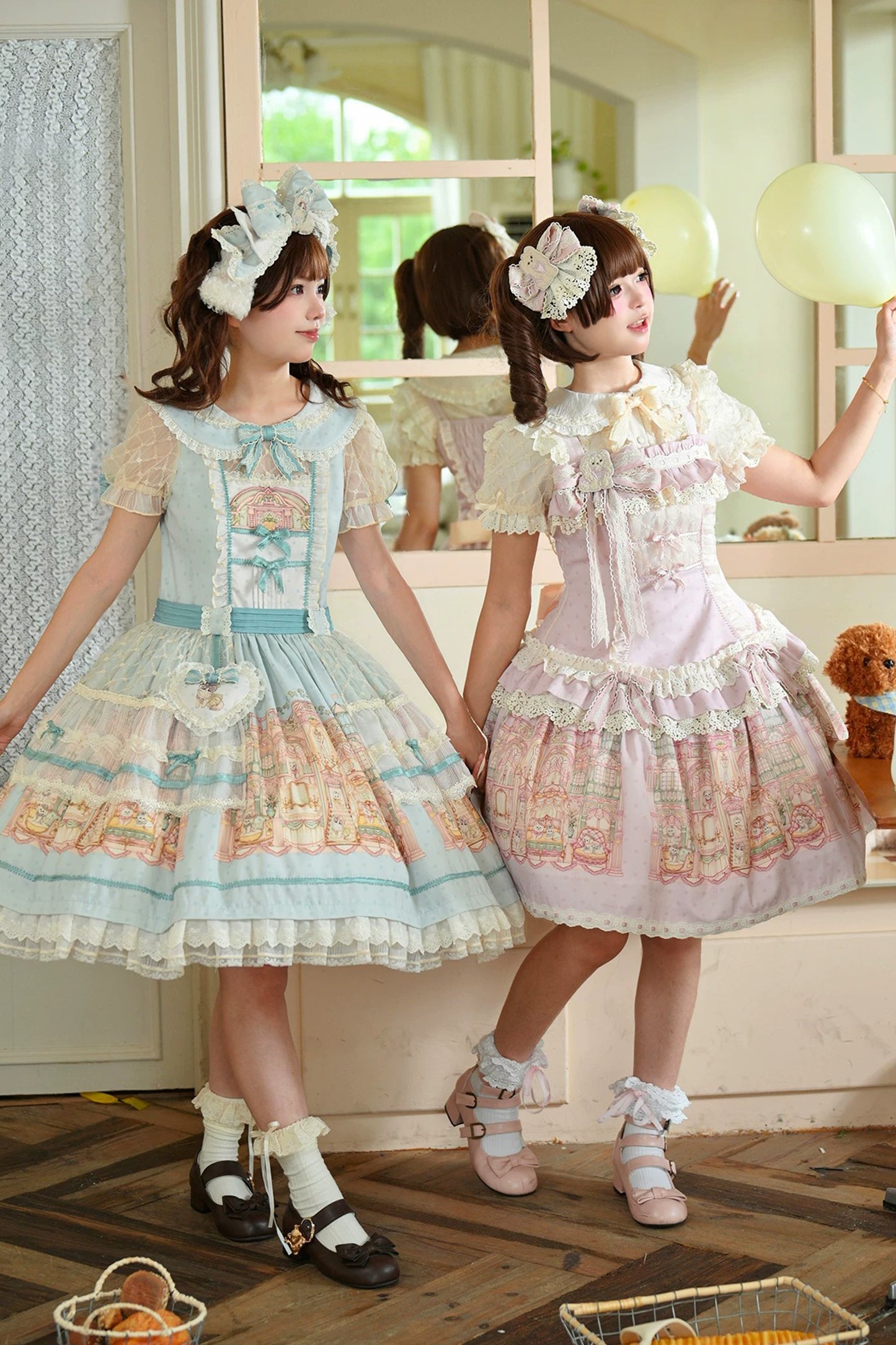 【受注予約~9/6】Fluffy Cat Castle ワンピース・ジャンパースカート【Alice Girl】