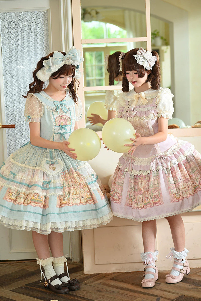 【受注予約~9/6】Fluffy Cat Castle ワンピース・ジャンパースカート【Alice Girl】