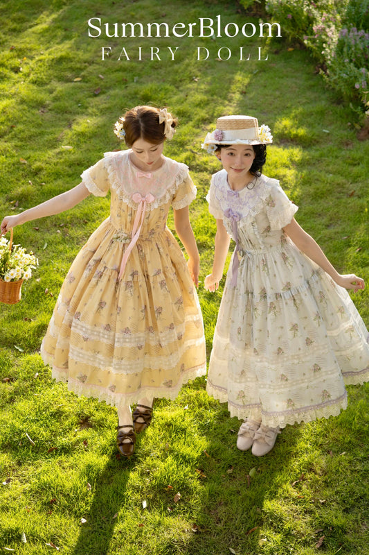 【受注予約~9/8】夏咲の花々 ワンピース【Fairy Doll】