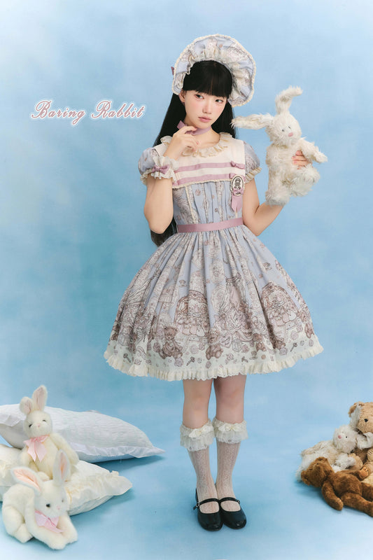 【受注予約~10/13】Sleeping Bear ワンピース【Baking rabbits】