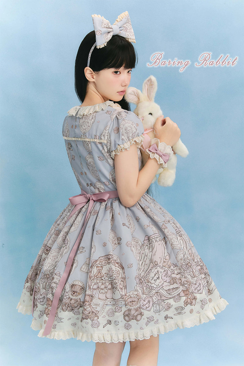 【受注予約~10/13】Sleeping Bear ワンピース【Baking rabbits】