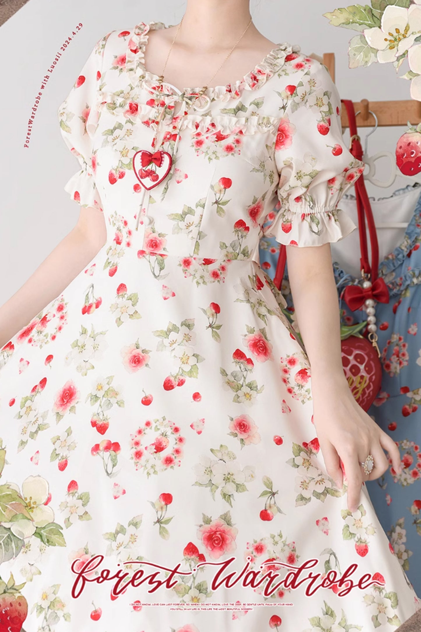 Early Summer Berry Picture Book ワンピース(タイプ1)【Forest Wardrobe】