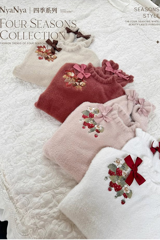 四季 刺繍ニット【NyaNya】