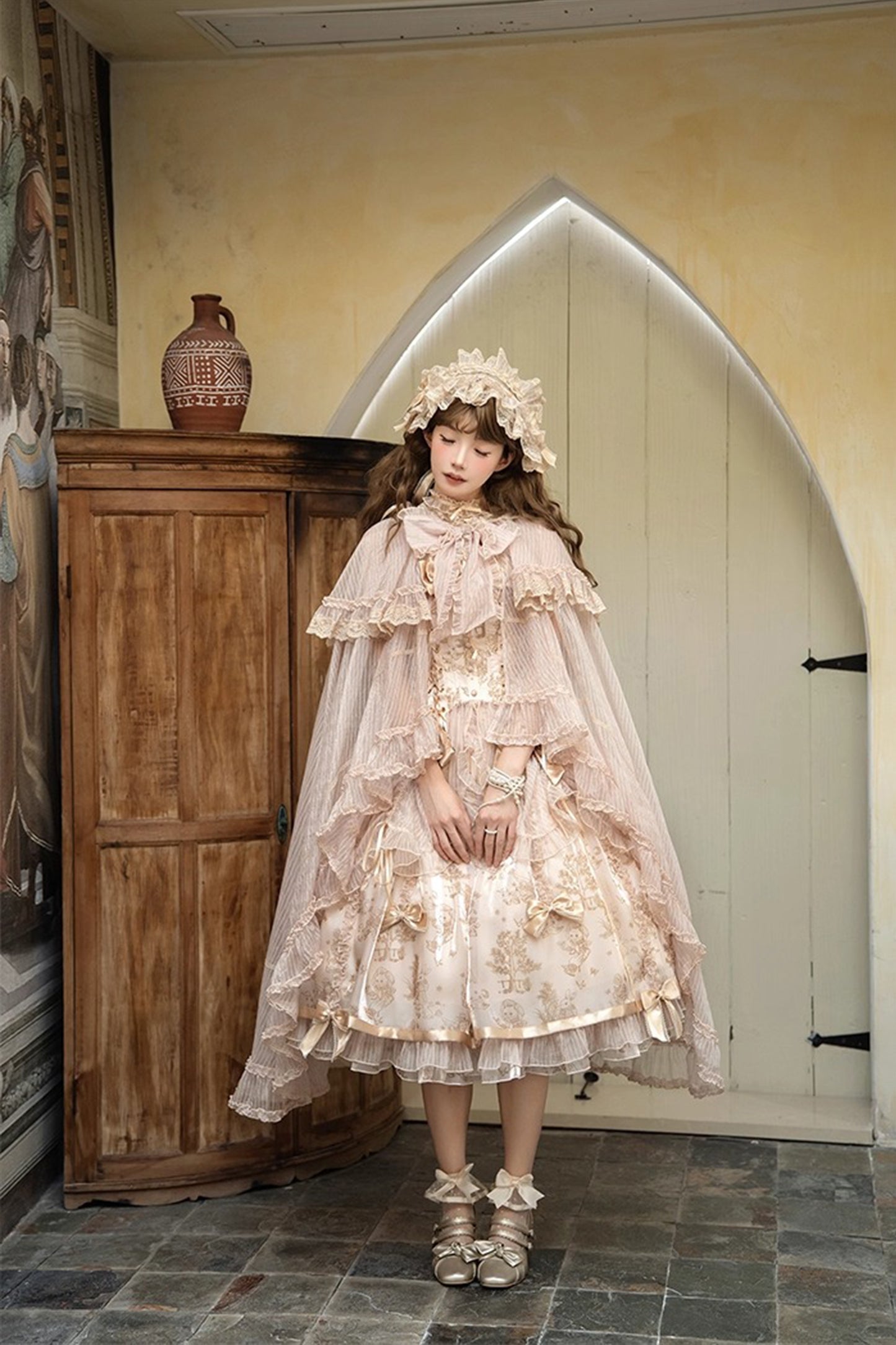 【受注予約~9/11】Gilded Dream レースマント【双生小熊】