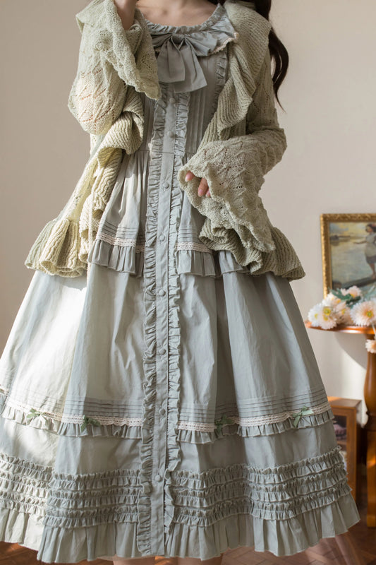 Sunset Bouquet フリルカーディガン【MIST】