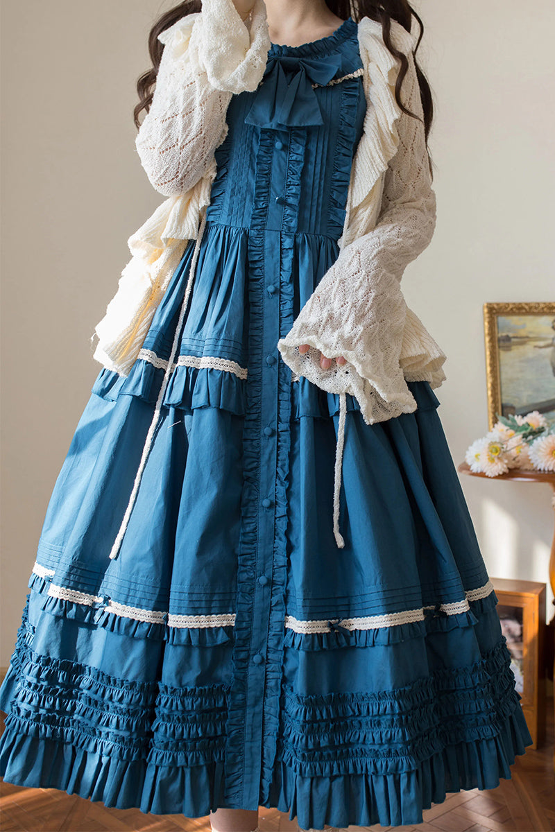 Sunset Bouquet フリルカーディガン【MIST】