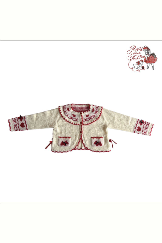 【受注予約~10/30】Puppy and WoolBall カーディガン【iris de nuit】