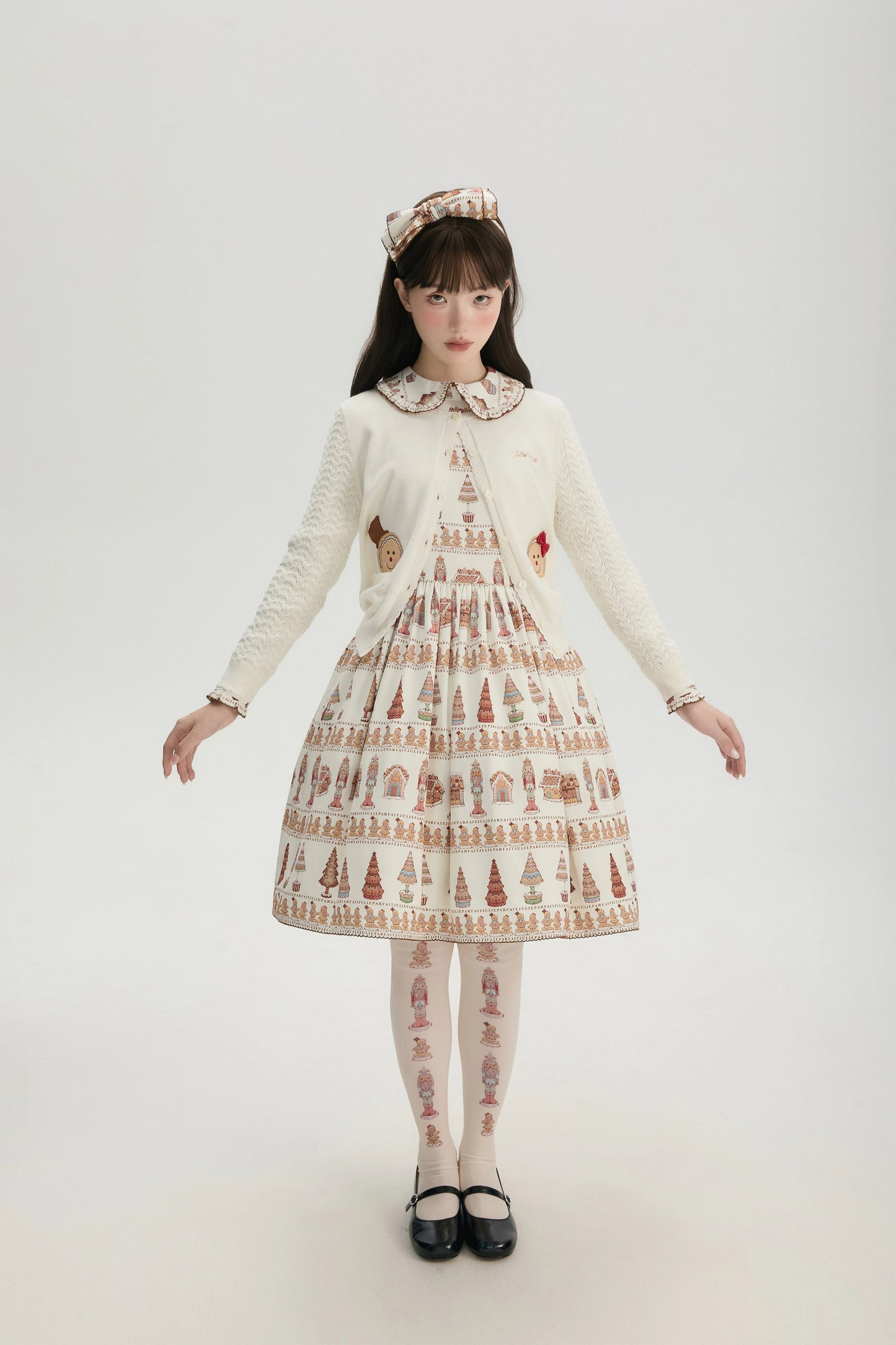 【受注予約~11/6】Gingerbread Kingdom カーディガン・スカート【JulieParfait】