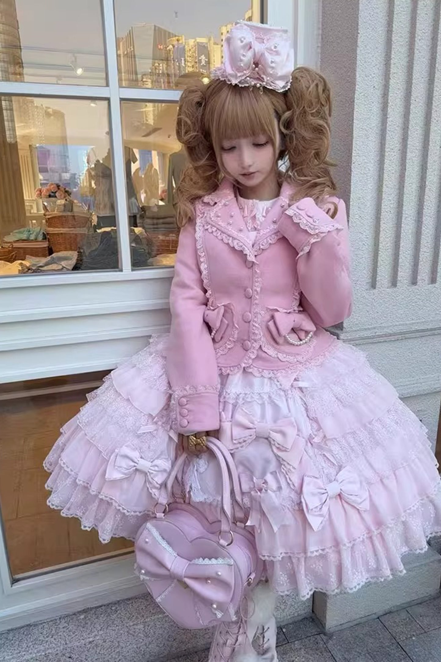 【受注予約~11/17】Snow Pearl ショートコート【黄桃湯園】