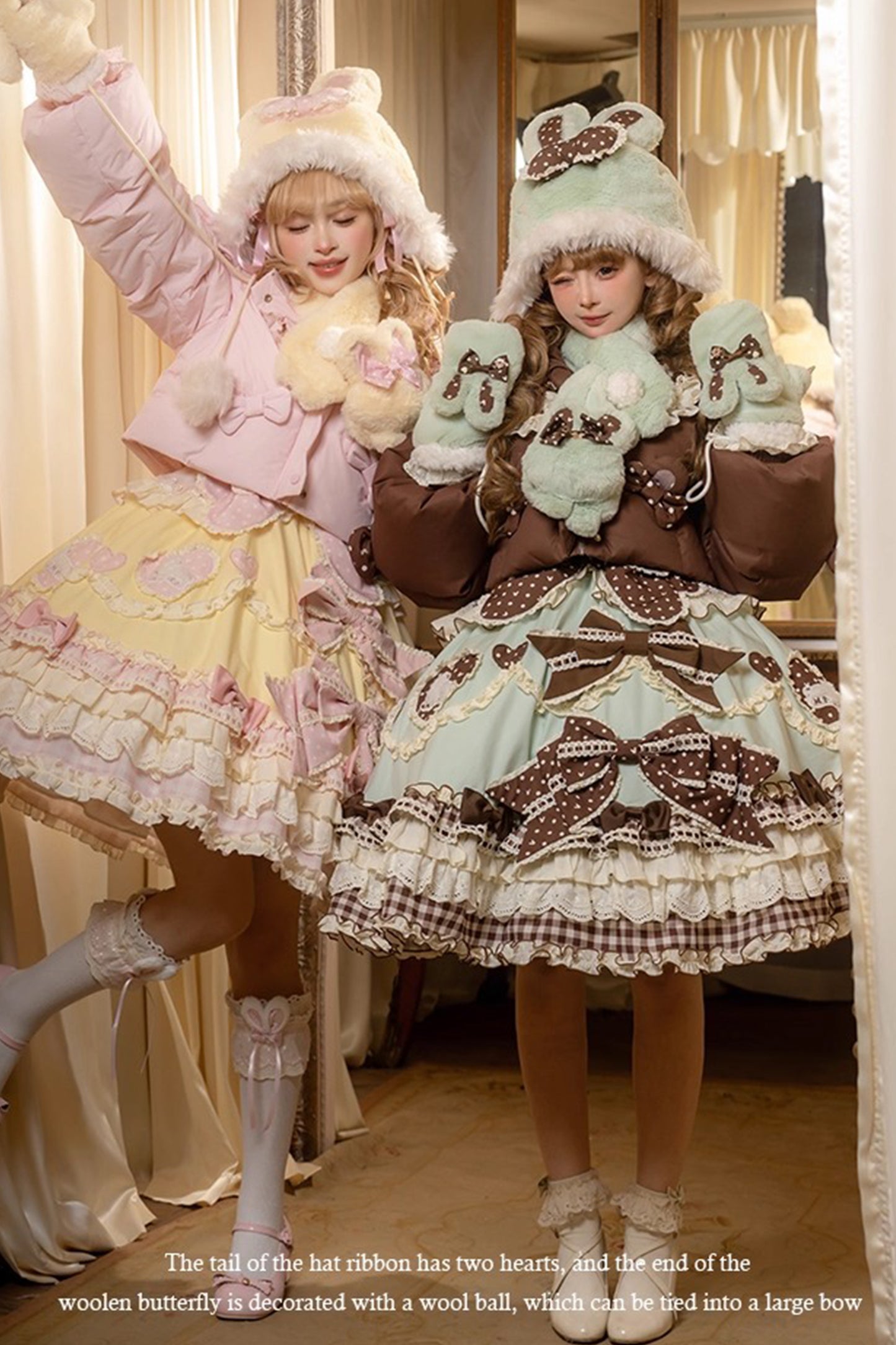 【受注予約~11/12】Winter Rabbit ショートダウンコート【花与珍珠匣】