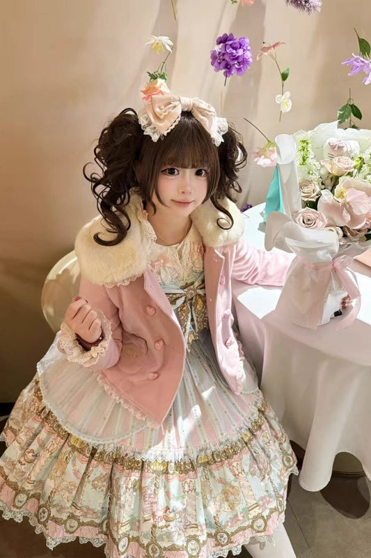 【受注予約~12/1】リボンファー ショートコート【少女臆想】