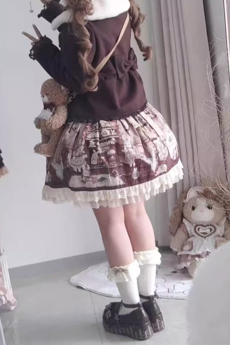 【受注予約~12/1】リボンファー ショートコート【少女臆想】