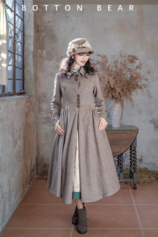 【受注予約~12/23】鈴蘭と冬 コート【Button Bear】