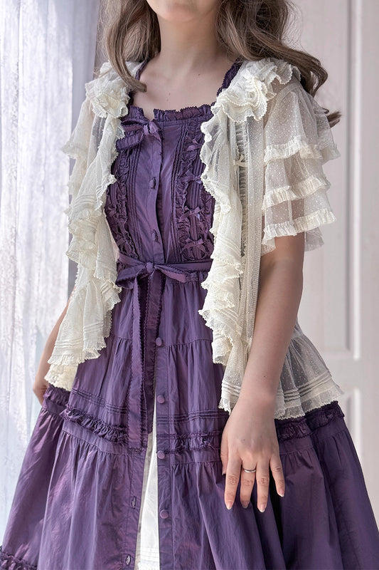 【受注予約~12/24】Lillian's Summer カーディガン(半袖)【Spring Flower Language】