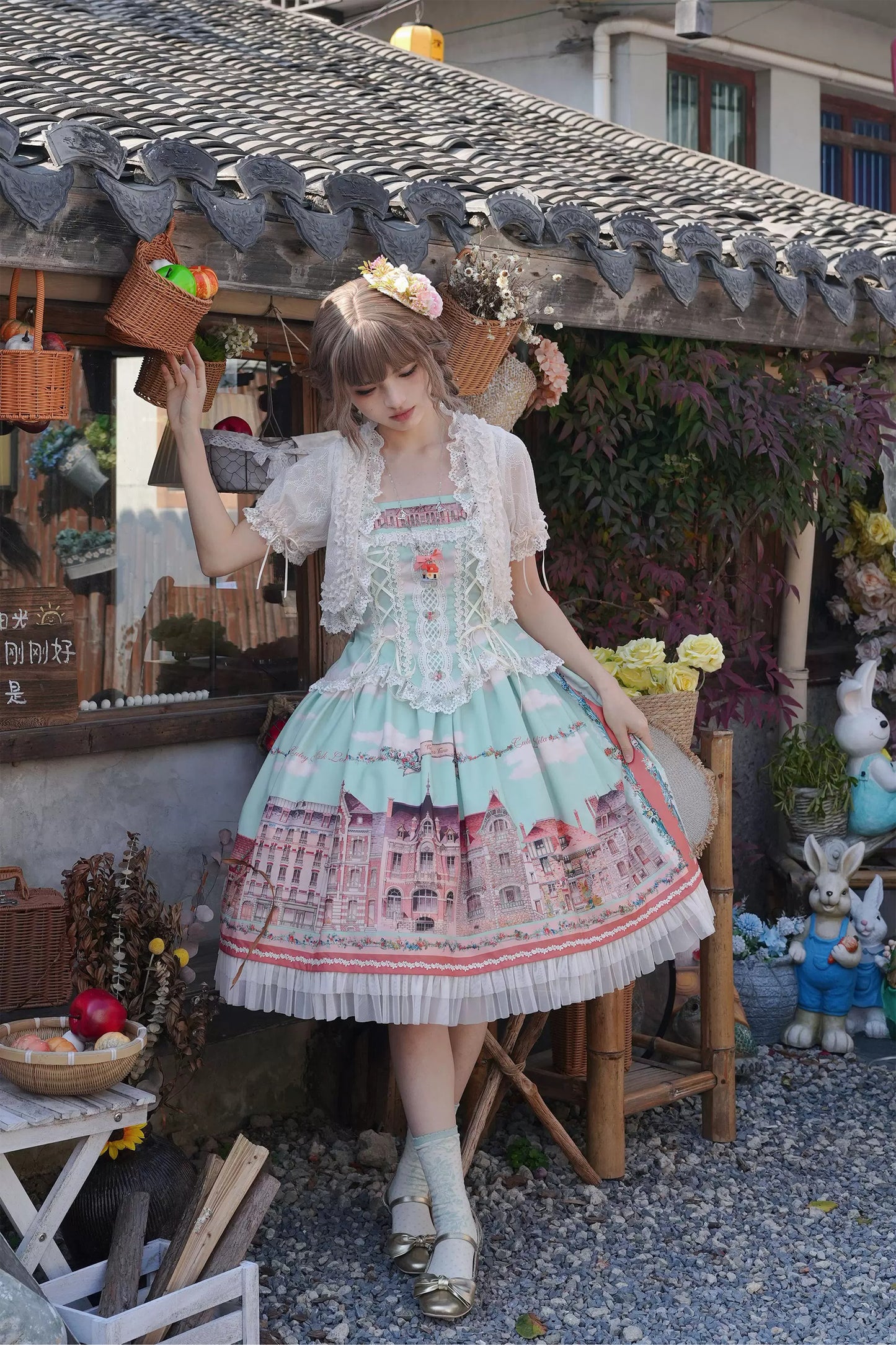 【受注予約~5/6】Dewans Garden Town カーディガン【Cutey Mask】