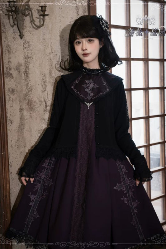 【受注予約~8/4】Rose Necropolis カーディガン【iris de nuit】