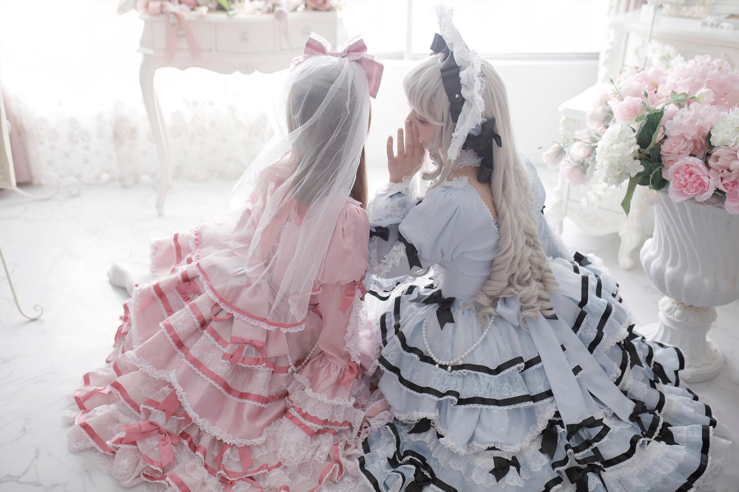 【受注予約~5/10】Velvet Cake ワンピース・フルセット(サックス×ブラック SP ver.)【Angels Heart】